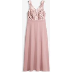 bonprix Maxikleid mit Paillettenstickereirosa 36Damen