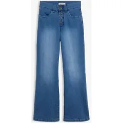 bonprix Straight-Jeans High Waist, Stretchblau 48Damen