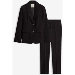 bonprix Hosenanzug (2-tlg. Set) mit Viskoseschwarz 48Damen