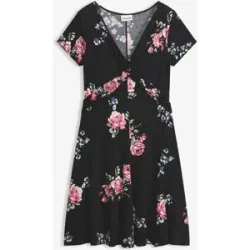 bonprix Jerseykleid aus Viskose-Mixschwarz 48Damen