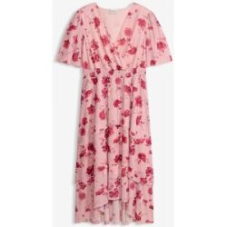 bonprix Midikleid aus softem Meshrosa 48Damen