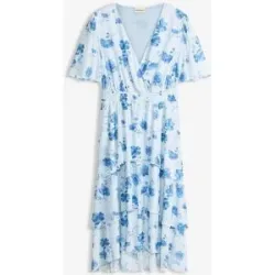 bonprix Midikleid aus softem Meshblau 48Damen