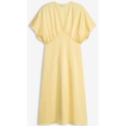 bonprix Midikleid aus glänzendem Satingelb 38Damen