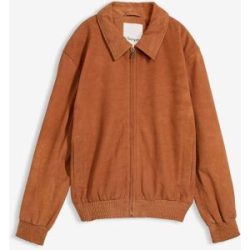 bonprix Blouson aus Velourslederbraun 50Damen