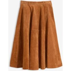 bonprix Midirock aus weichem Verlourslederbraun 36Damen