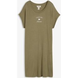 bonprix Jersey-Kleid mit Stickerei aus Viskose-Elasthan-Mixgrün 40Damen