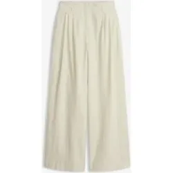 bonprix Bundfaltenhose aus leichtem Leinen-Mixgrün 52Damen