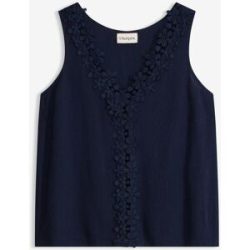 bonprix Blusentop aus strukturierter Viskoseblau 54Damen