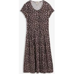 bonprix Jerseykleid mit Leodruckschwarz 36Damen