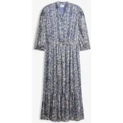 bonprix Hemdblusenkleid aus Chiffonblau 46Damen