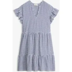 bonprix Minikleid aus Seersuckerweiß 50Damen