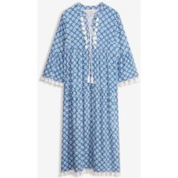 bonprix Tunika-Kleid aus fließender Viskoseblau 40Damen