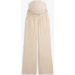 bonprix Umstandshose aus reinem Baumwoll-Musselin, Loose Fitbeige 50Damen