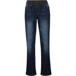 bonprix Straight-Jeans Mid Waist, Thermoblau 36Damen