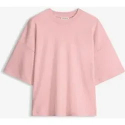 bonprix Kurzes Oversize-Shirt aus reiner schwerer Bio-Baumwollerosa 48Damen