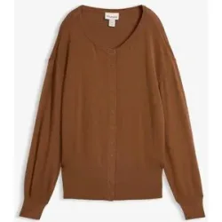 bonprix Feinstrickjacke aus softem Viskose-Mixbraun 36Damen