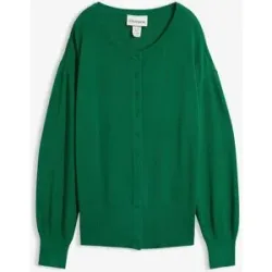 bonprix Feinstrickjacke aus softem Viskose-Mixgrün 40Damen
