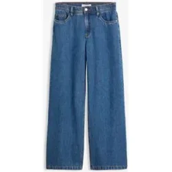 bonprix Wide-Leg-Jeans Mid Waist croppedblau 46Damen