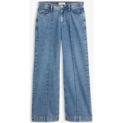 bonprix Wide-Leg-Jeans Mid Waistblau 44Damen