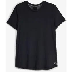 bonprix Ultraleichte Sport-Top mit Mesheinsatz, schnelltrocknendschwarz 48Damen
