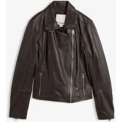 bonprix Bikerjacke aus Nappalederbraun 50Damen
