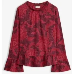 bonprix Shirtbluse aus softem Modal-Mixrot 44Damen