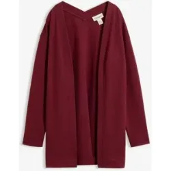 bonprix Long-Sweatjacke aus weichem Baumwoll-Mixrot 48Damen