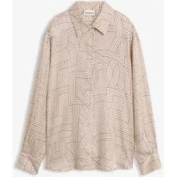 bonprix Fließende Hemdbluse mit Seidebeige 52Damen