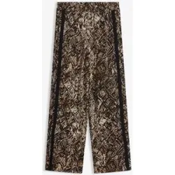 bonprix Jersey-Hose mit Satintapeschwarz 40Damen