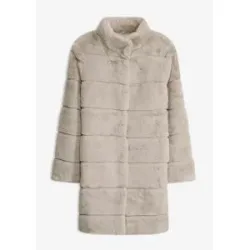 bonprix Fellimitat-Mantelgrau 36Damen