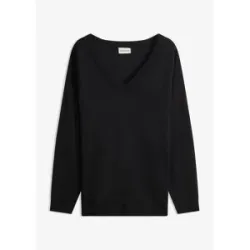 bonprix Oversize-Pullover aus Viskose- mixschwarz 52Damen