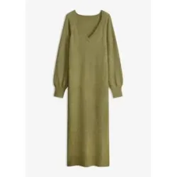 bonprix Oversized Strickkleid in Midilängegrün 40Damen