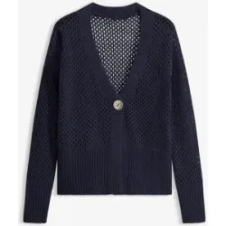 bonprix Ajour-Strickjackeblau 40Damen