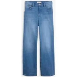 bonprix Wide Leg Jeans High Waist, Bio-Baumwolleblau 46Damen