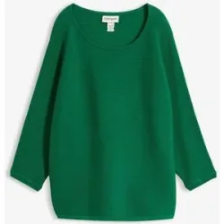 bonprix Oversize-Ripp-Pullover aus Viskose-Mixgrün 40Damen