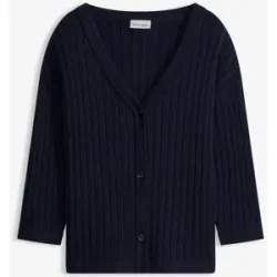 bonprix Strickjacke aus Viskose-Mixblau 40Damen