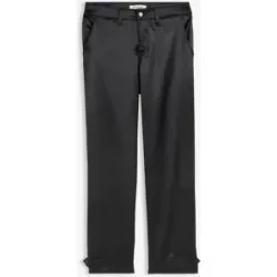 bonprix Barrel-Hose aus fließendem Satinschwarz 48Damen