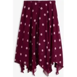 bonprix Chiffon-Midirock mit asymmetrischem Saumlila 44Damen