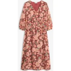 bonprix ausgestelltes Chiffonkleidrot 42Damen