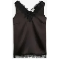 bonprix Spitzentop mit V-Ausschnittschwarz 52Damen