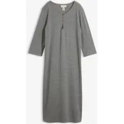 bonprix Shirtkleid mit 3/4-Ärmelngrau 40Damen