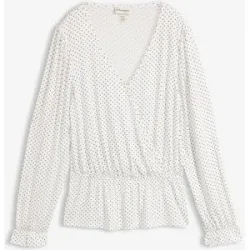 bonprix Shirt in Wickeloptikweiß 52Damen