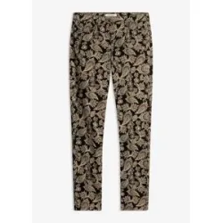 bonprix Baumwollstretch-Hose bedrucktschwarz 50Damen
