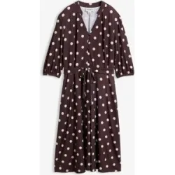 bonprix Jerseykleid mit Bindebandbraun 48Damen