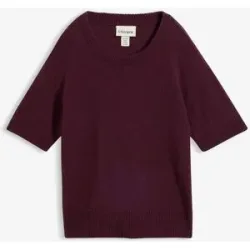 bonprix Oversize-Kurzarmpullover mit hohem Wollanteilrot 48Damen
