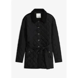 bonprix Leichte Steppjacke im Materialmixschwarz 40Damen