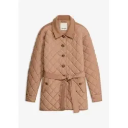 bonprix Leichte Steppjacke im Materialmixbraun 44Damen