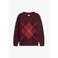 bonprix Pullover aus Baumwoll-Mixrot 44Damen