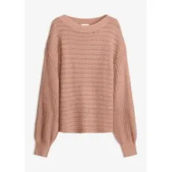 bonprix Oversize Lochstrick-Pulloverrosa 40Damen