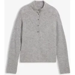 bonprix Oversize-Wollpullover mit Alpakagrau 44Damen